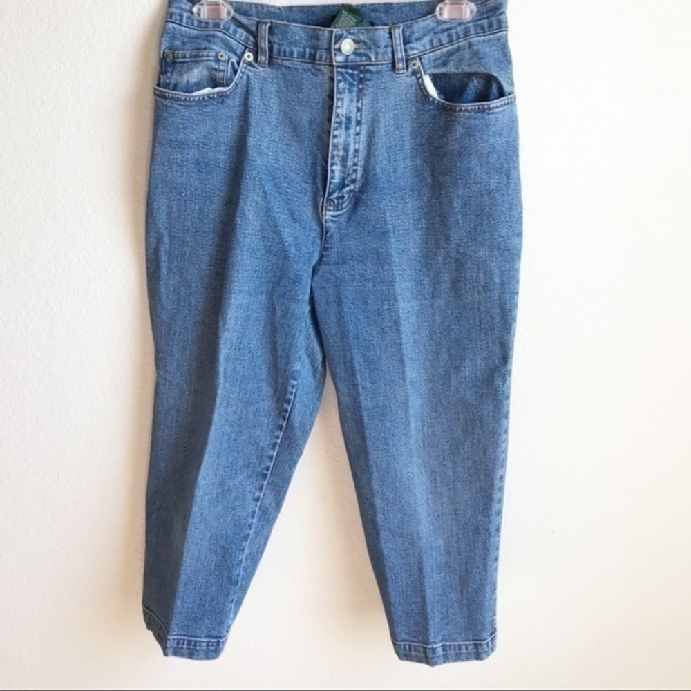 Lauren Ralph Lauren Mom Capri High Rise Denim, 10